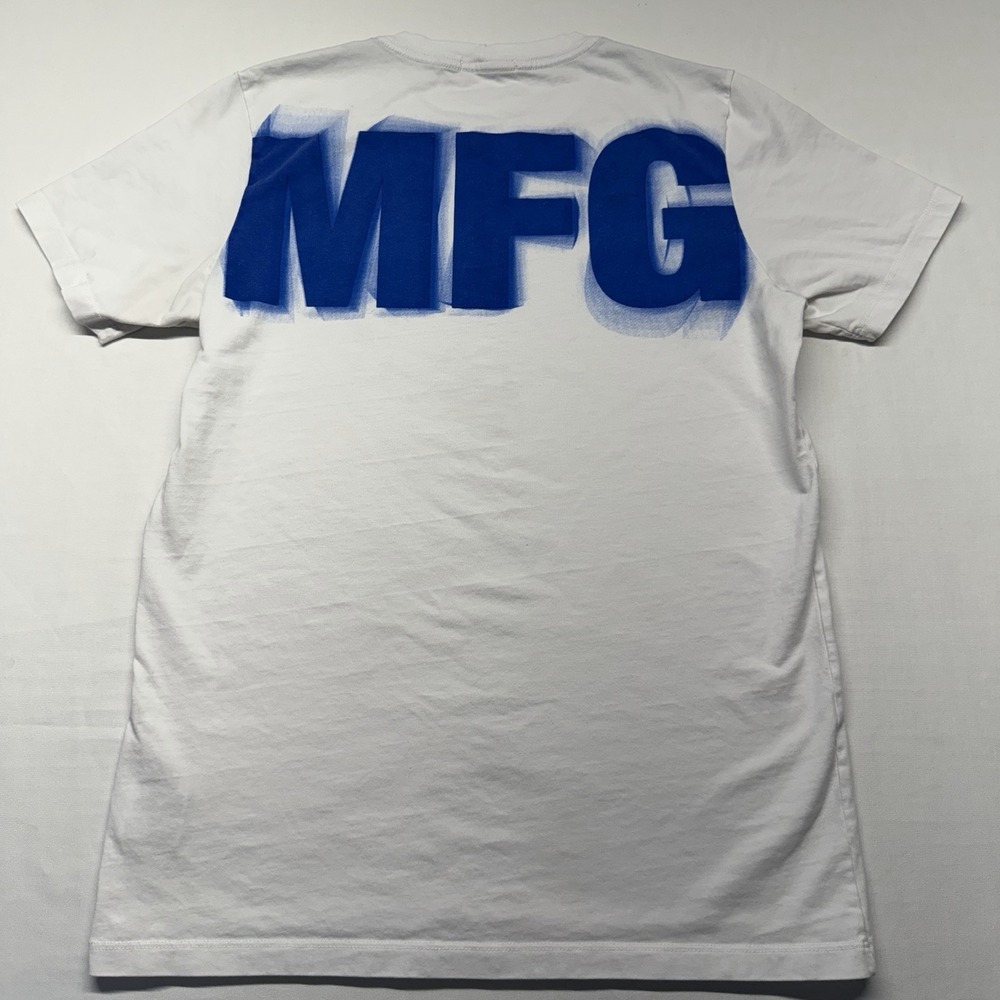 Marithe Francois Girbaud MFG Logo T Shirt White Blue Size M‎